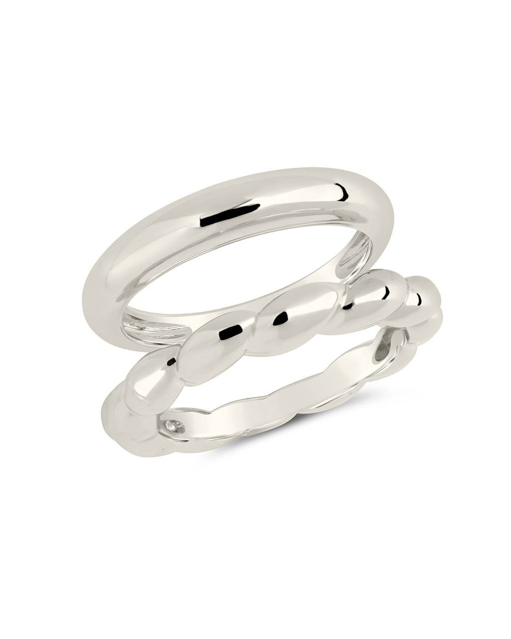 Kehlani Band Ring Set of 2 Ring Sterling Forever Silver 7