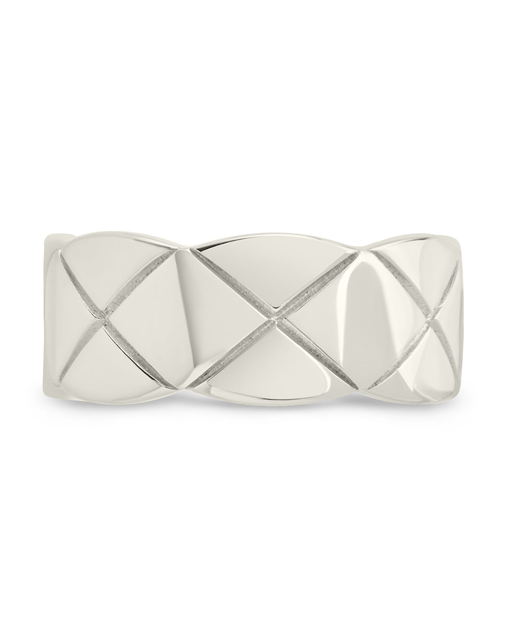 Sterling Silver Audrey Quilted Textured Ring