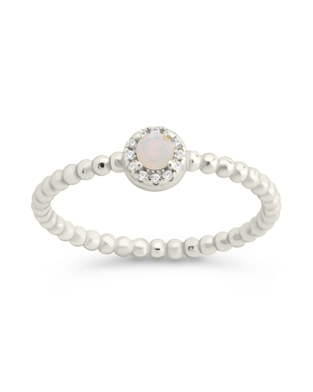 Sterling Silver Layla Opal Textured Ring