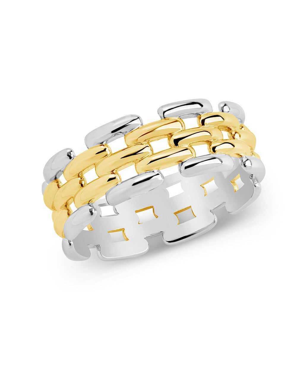 Lucia Chain Ring Ring Sterling Forever Dual-Tone 6