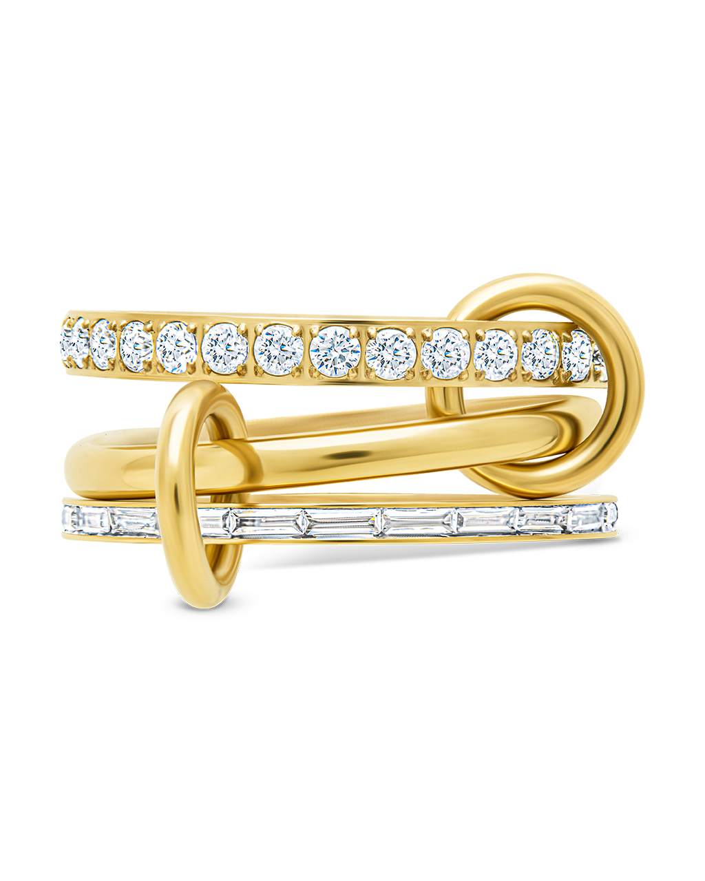 Thea CZ Linked Stacking Ring Set