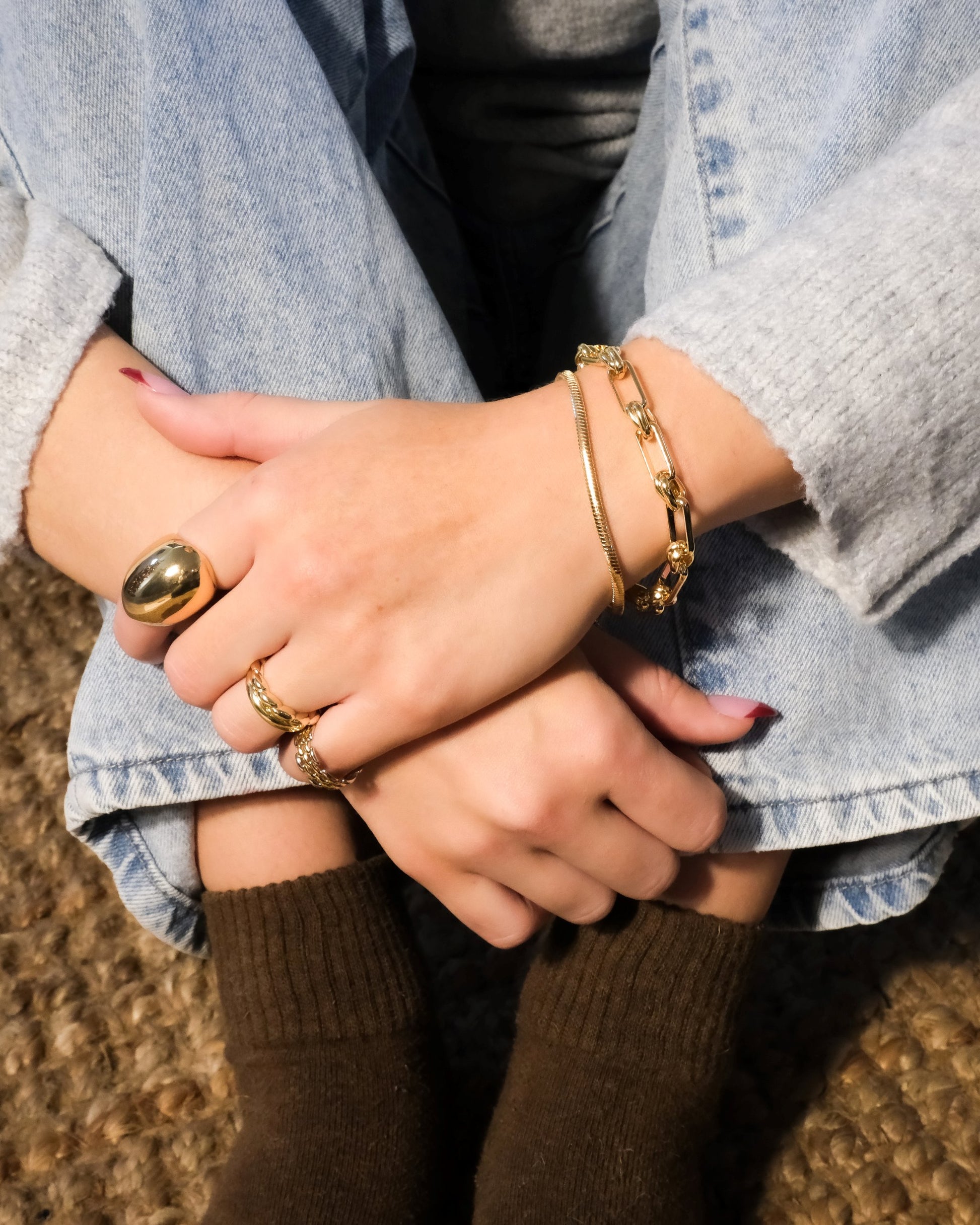 Kehlani Polished & Bubble Band Ring Set of 2 Ring Sterling Forever 