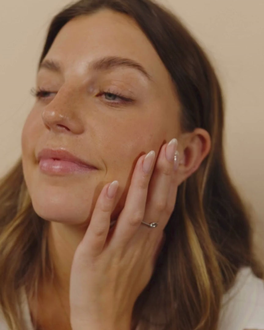 Woman Wearing Silver Love Knot Ring