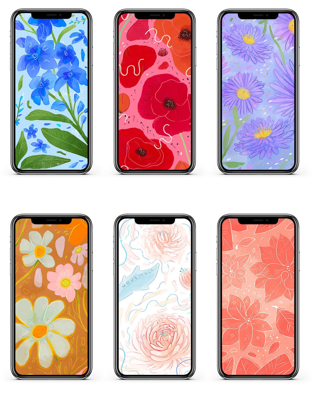 Birth Flower Wallpapers (Free Digital Download) Digital Download Sterling Forever July / Larkspur