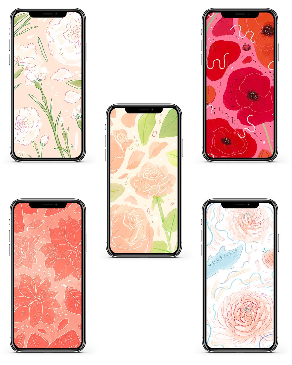 Birth Flower Wallpapers (Free Digital Download) Digital Download Sterling Forever