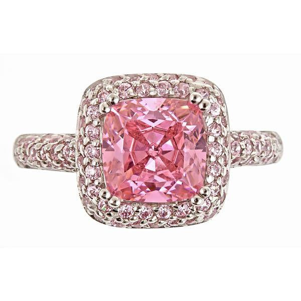 Legacy Ring with Pink Diamond CZs - Sterling Forever