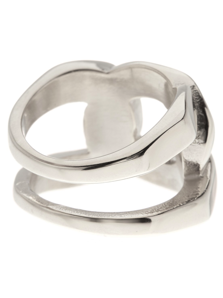 Silver Tone Linked Knot Ring - Sterling Forever