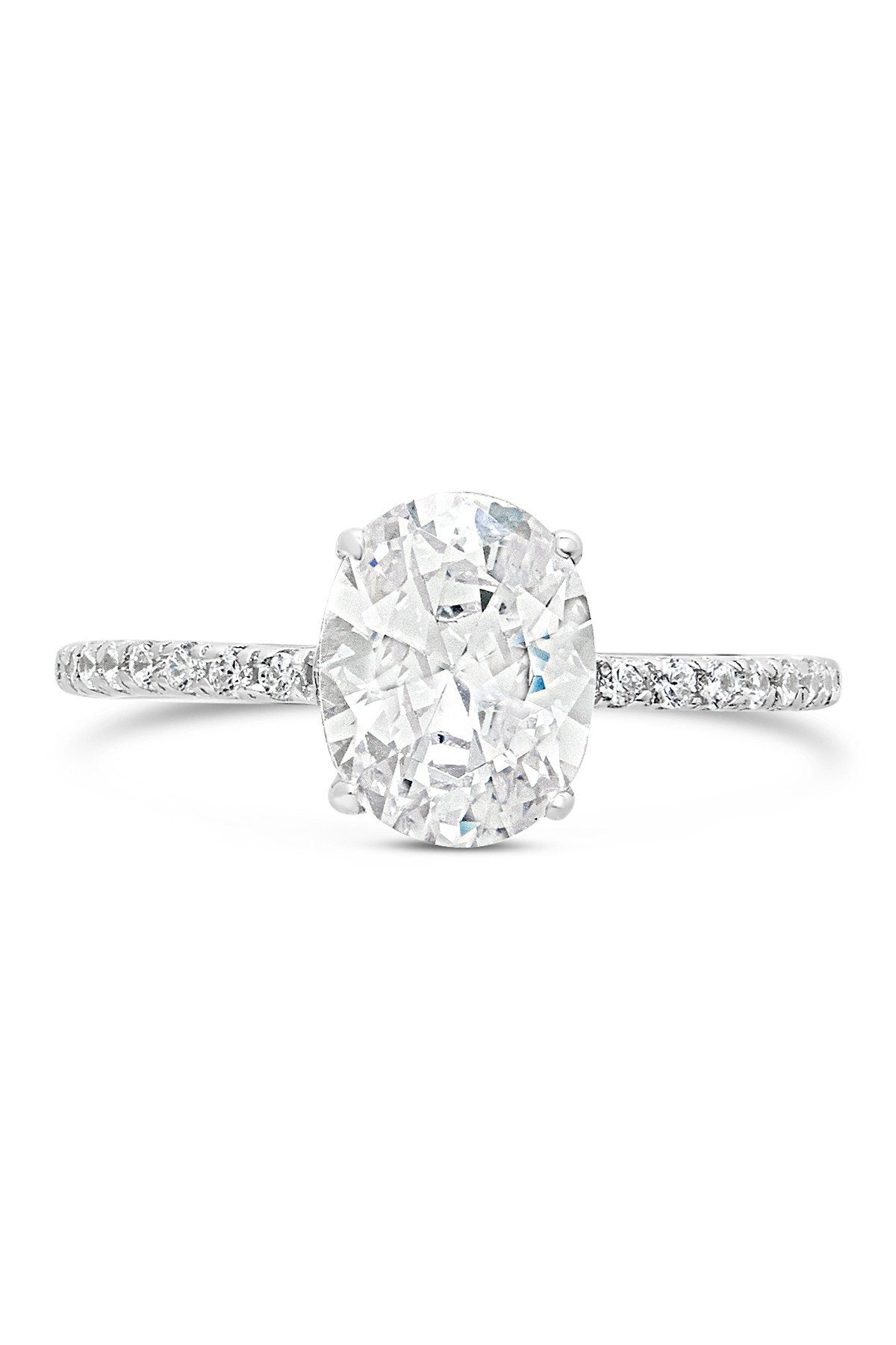 Sterling Silver Cubic Zirconia Oval Ring - Sterling Forever