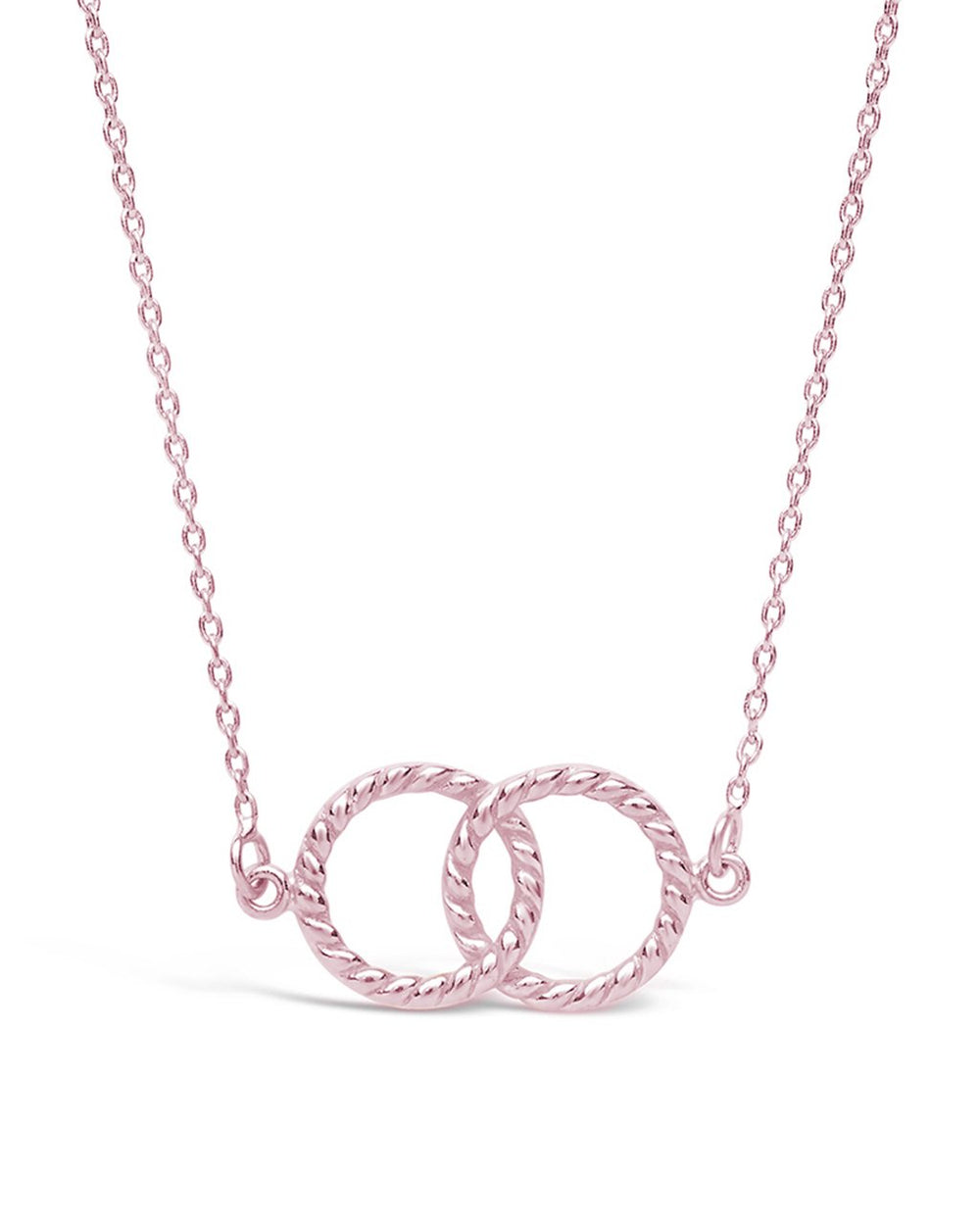 Sterling Silver Interlocking Rope Circles Pendant - Sterling Forever