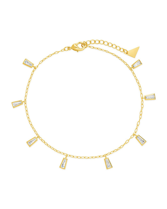 Lillian CZ Anklet Anklet Sterling Forever Gold