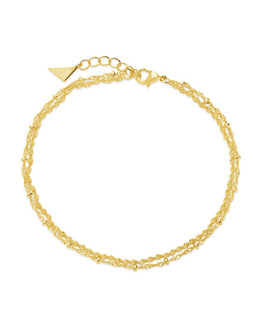 Kyra Layered Chain Anklet Anklet Sterling Forever Gold