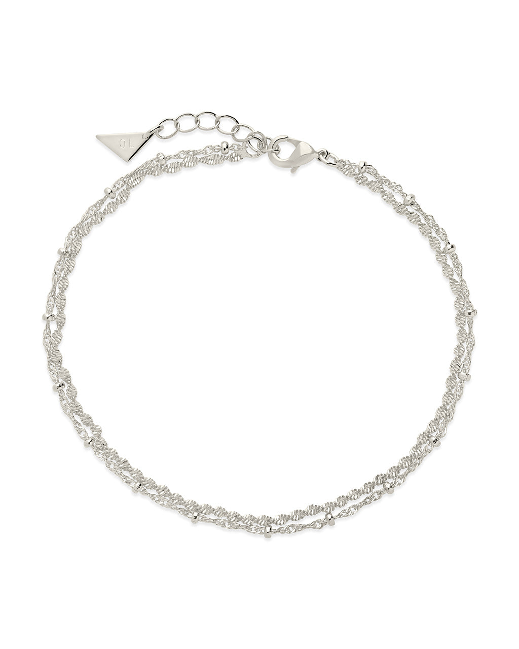 Kyra Layered Chain Anklet Anklet Sterling Forever Silver 