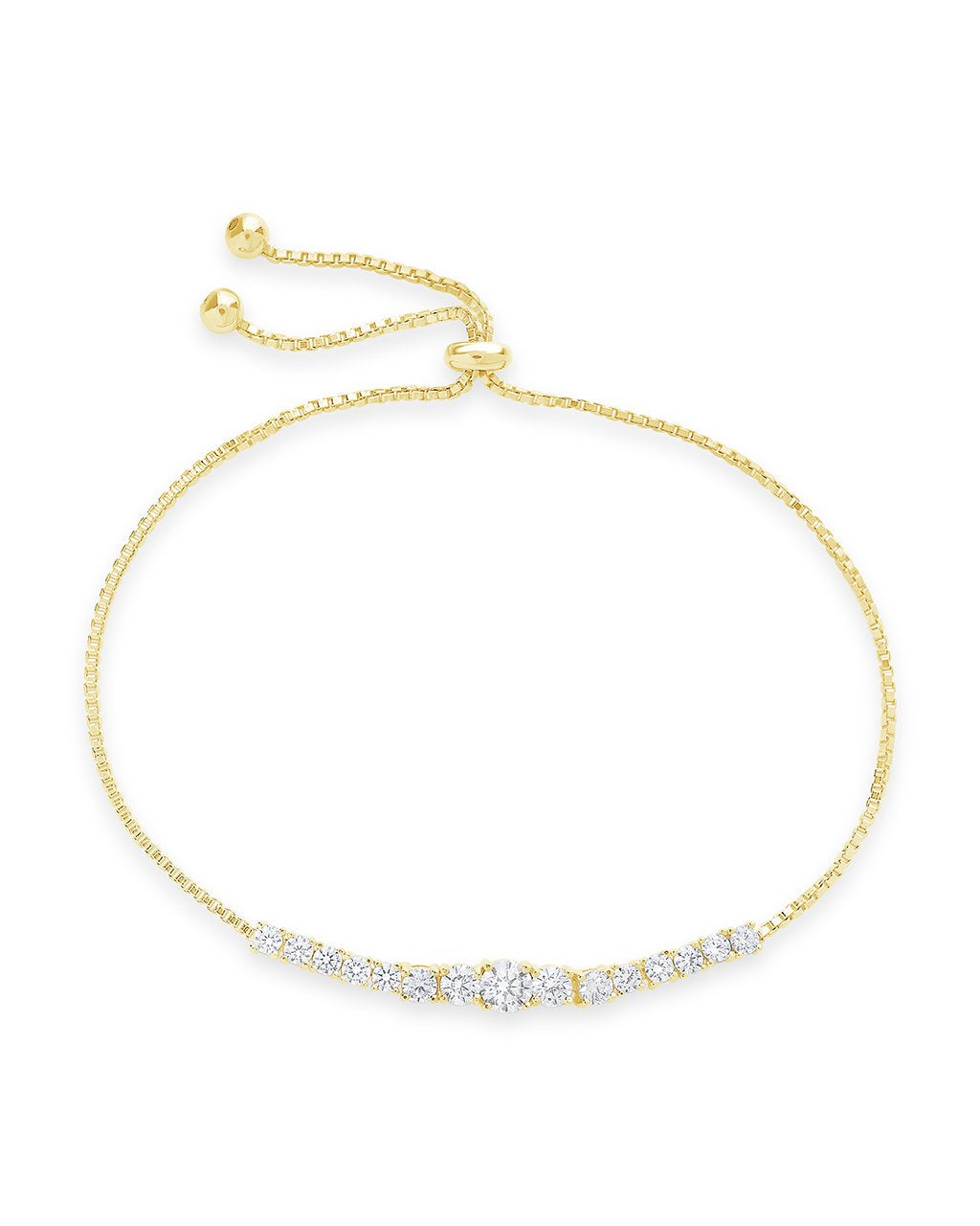 Graduated CZ Slider Bracelet - Sterling Forever