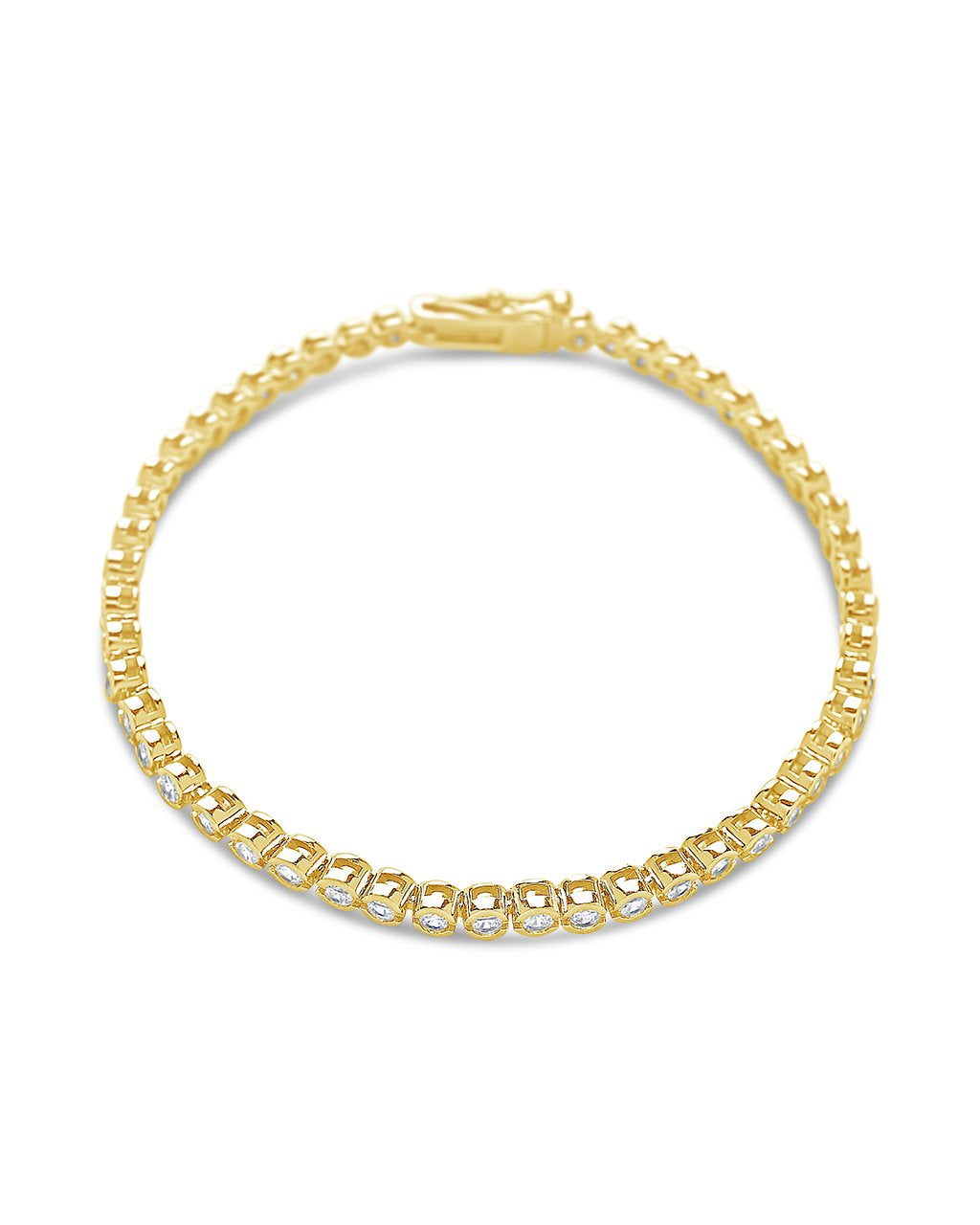 Bezel CZ Tennis Bracelet - Sterling Forever