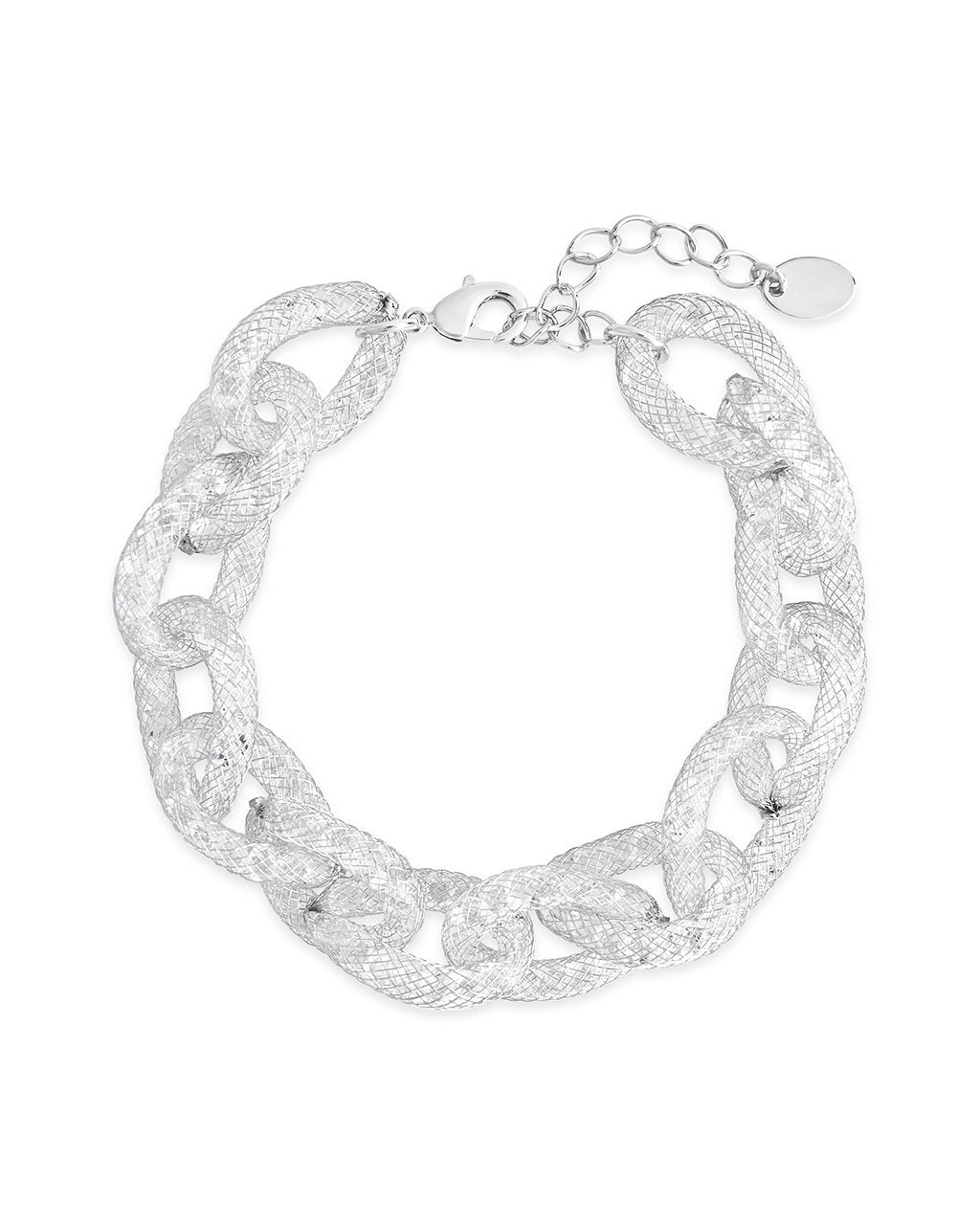SHINE by Sterling Forever Chunky Mesh Chain Bracelet Bracelet SHINE by Sterling Forever Silver
