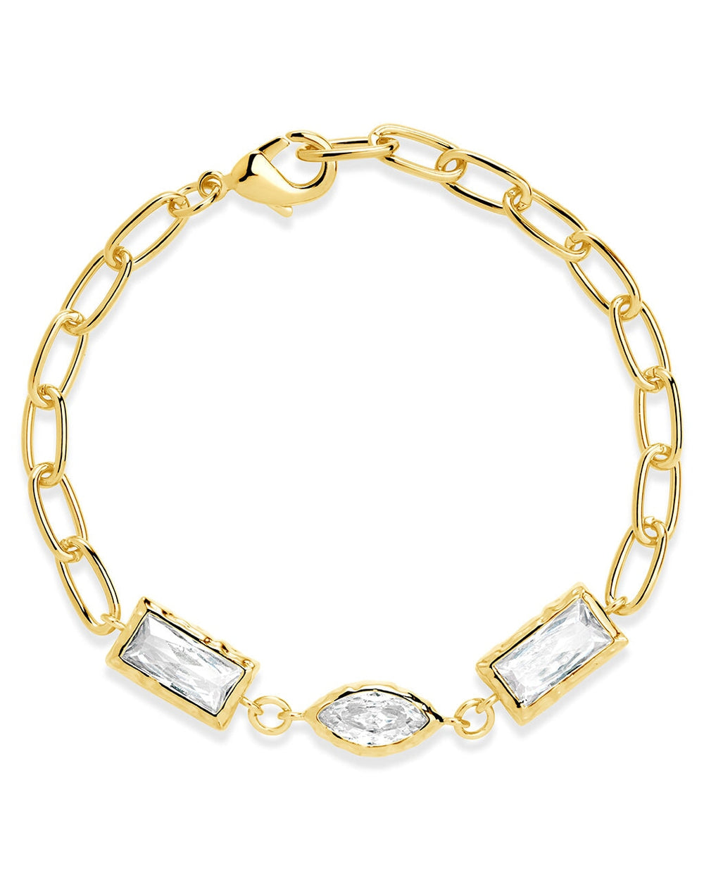 Tate CZ Chain Bracelet Bracelet Sterling Forever Gold