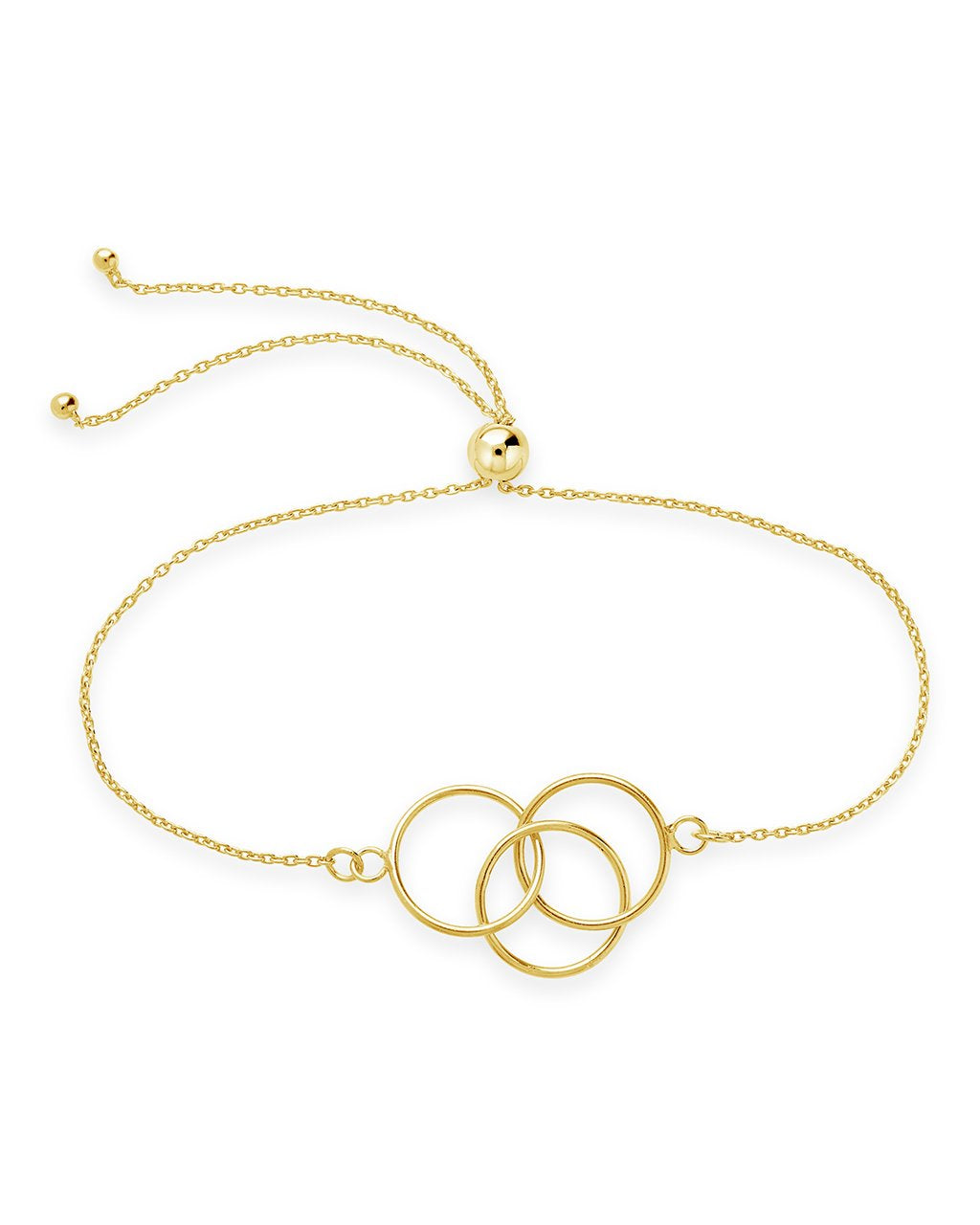 Sterling Silver Interlocking Circles Bolo Bracelet - Sterling Forever