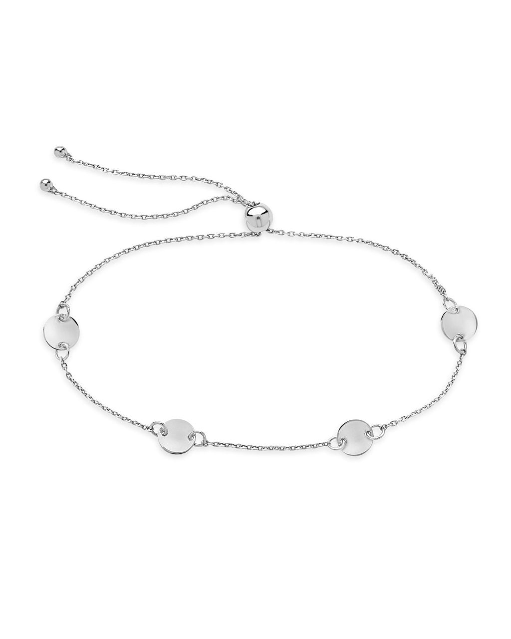 Sterling Silver Multi Disk Bolo Bracelet - Sterling Forever