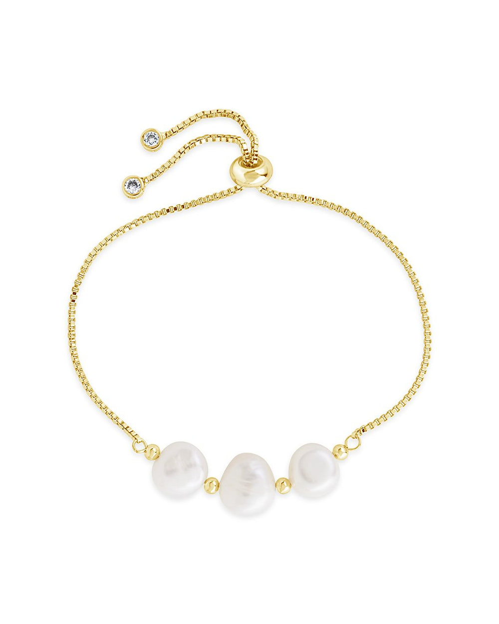 Triple Pearl Slider Bracelet - Sterling Forever