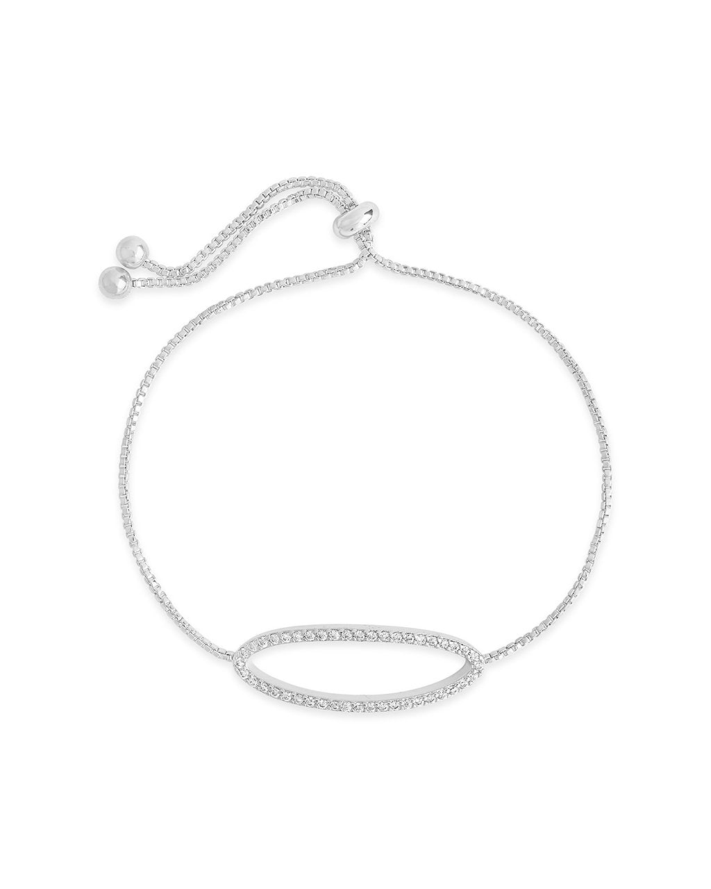 Oval CZ Slider Bracelet - Sterling Forever