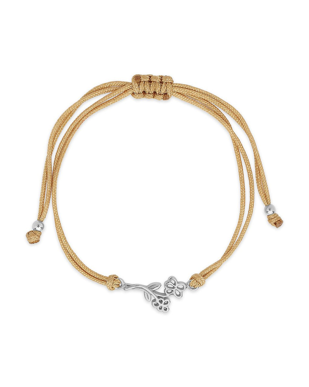 Sterling Silver Birth Flower Bolo Bracelet Necklace Sterling Forever 