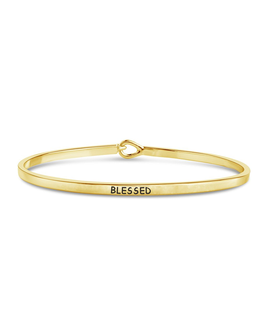 Mantra Hook and Eye Bangle Bracelet - Sterling Forever