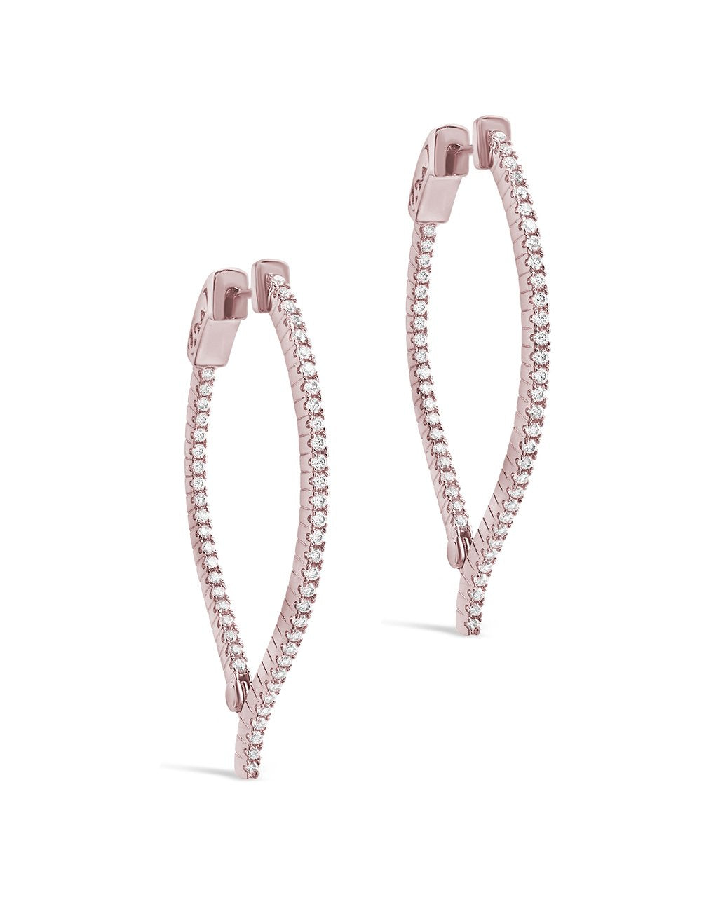 CZ Inside Out Teardrop Drop Earrings - Sterling Forever