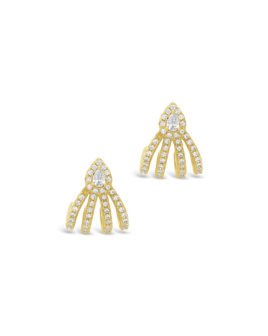 CZ Huggie Stud Earrings - Sterling Forever
