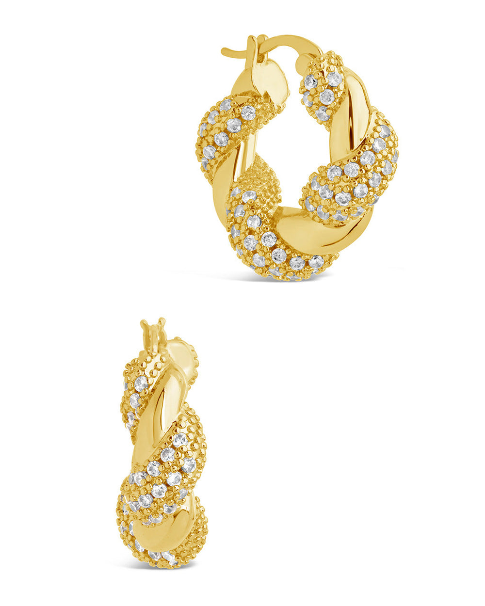 Florence Hoops Earring Sterling Forever Gold