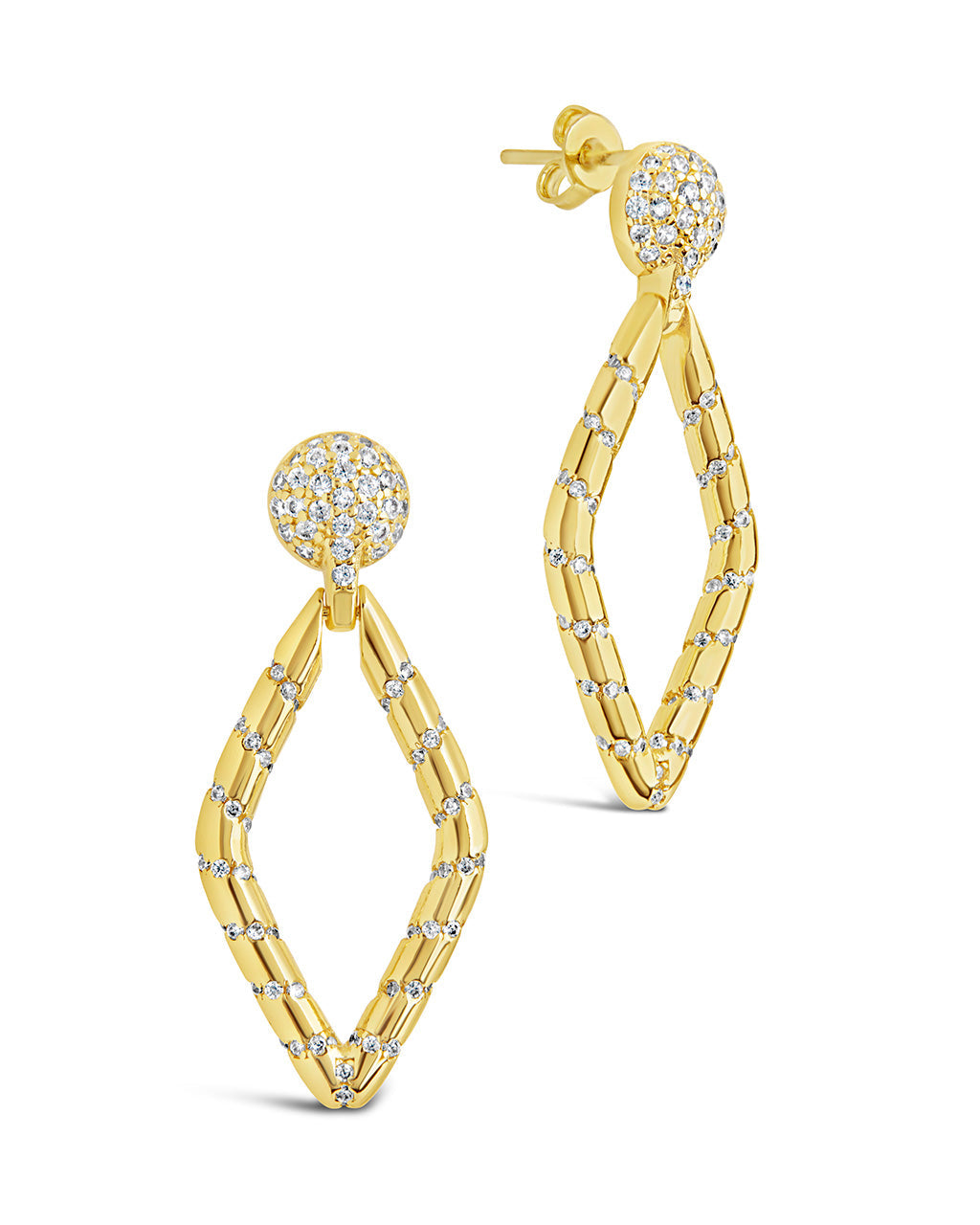 Gisele Drop Studs Earring Sterling Forever Gold 