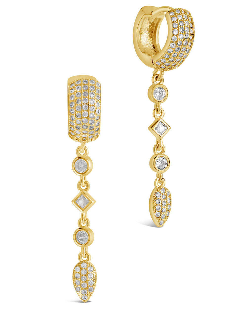 Malin Drop Hoops Earring Sterling Forever Gold