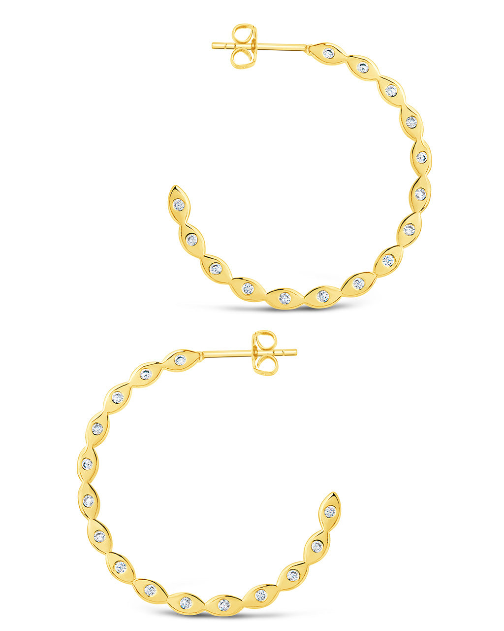 Ezell Hoops Earring Sterling Forever