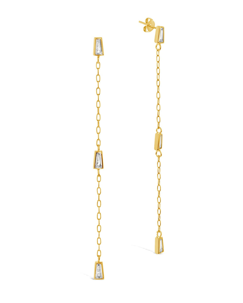 Lillian Drop Studs Earring Sterling Forever Gold 