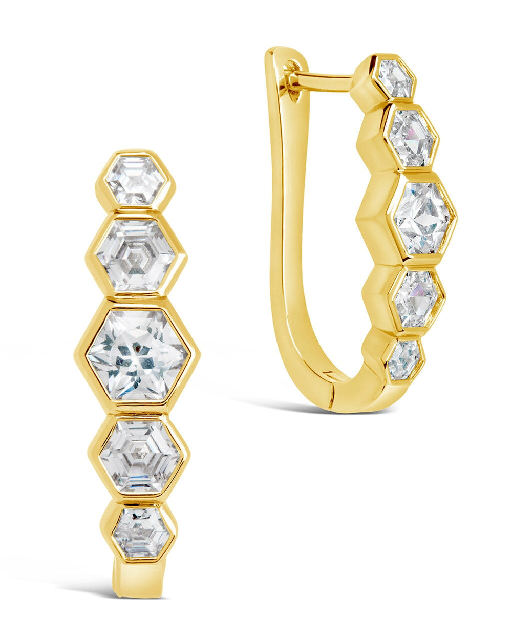Gia Latch Hoop Earring Sterling Forever Gold