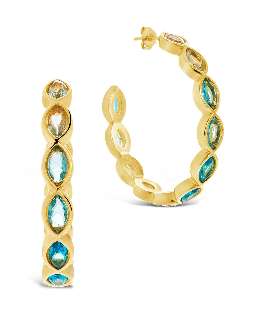 Naomi Hoops Earring Sterling Forever Gold 