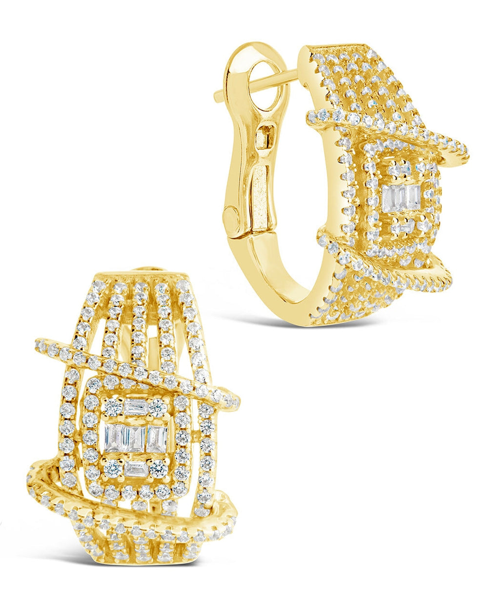 Leigh Statement Hoops Earring Sterling Forever Gold
