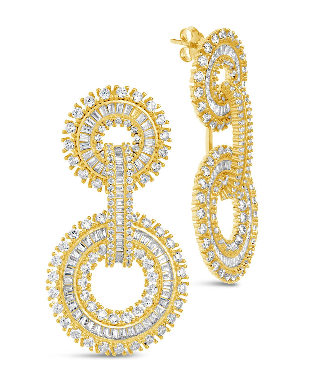 Reese Drop Studs Earring Sterling Forever Gold