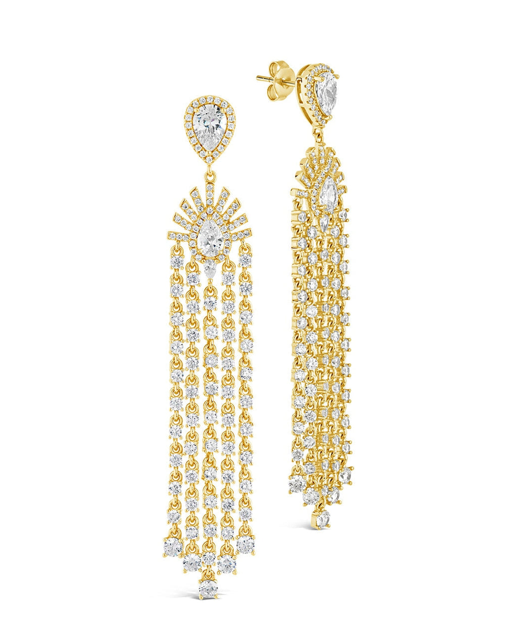 Selma Statement Drop Studs Earring Sterling Forever Gold