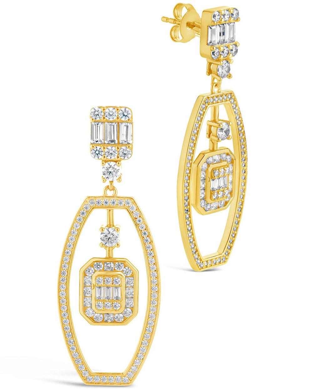 Kendall Drop Studs Earring Sterling Forever Gold