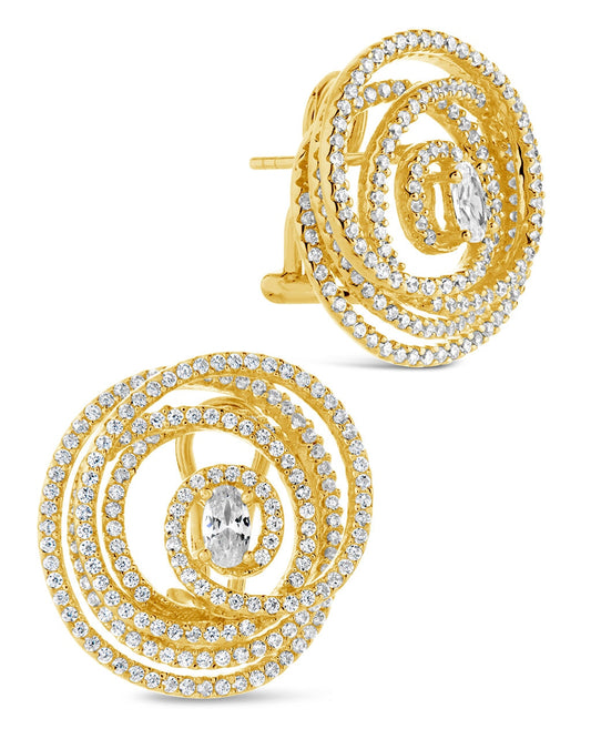 Elle Circle Studs Earring Sterling Forever Gold