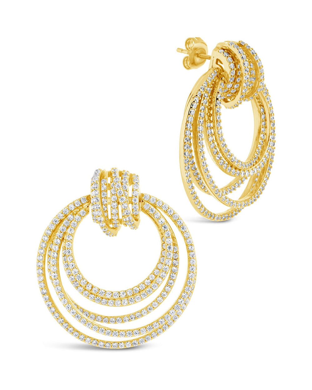 Jordana Circle Studs Earring Sterling Forever Gold