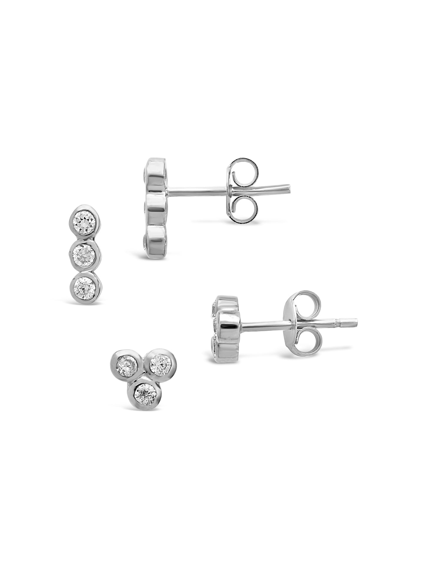 Sterling Silver 2pc Bezel Earring Set - Sterling Forever