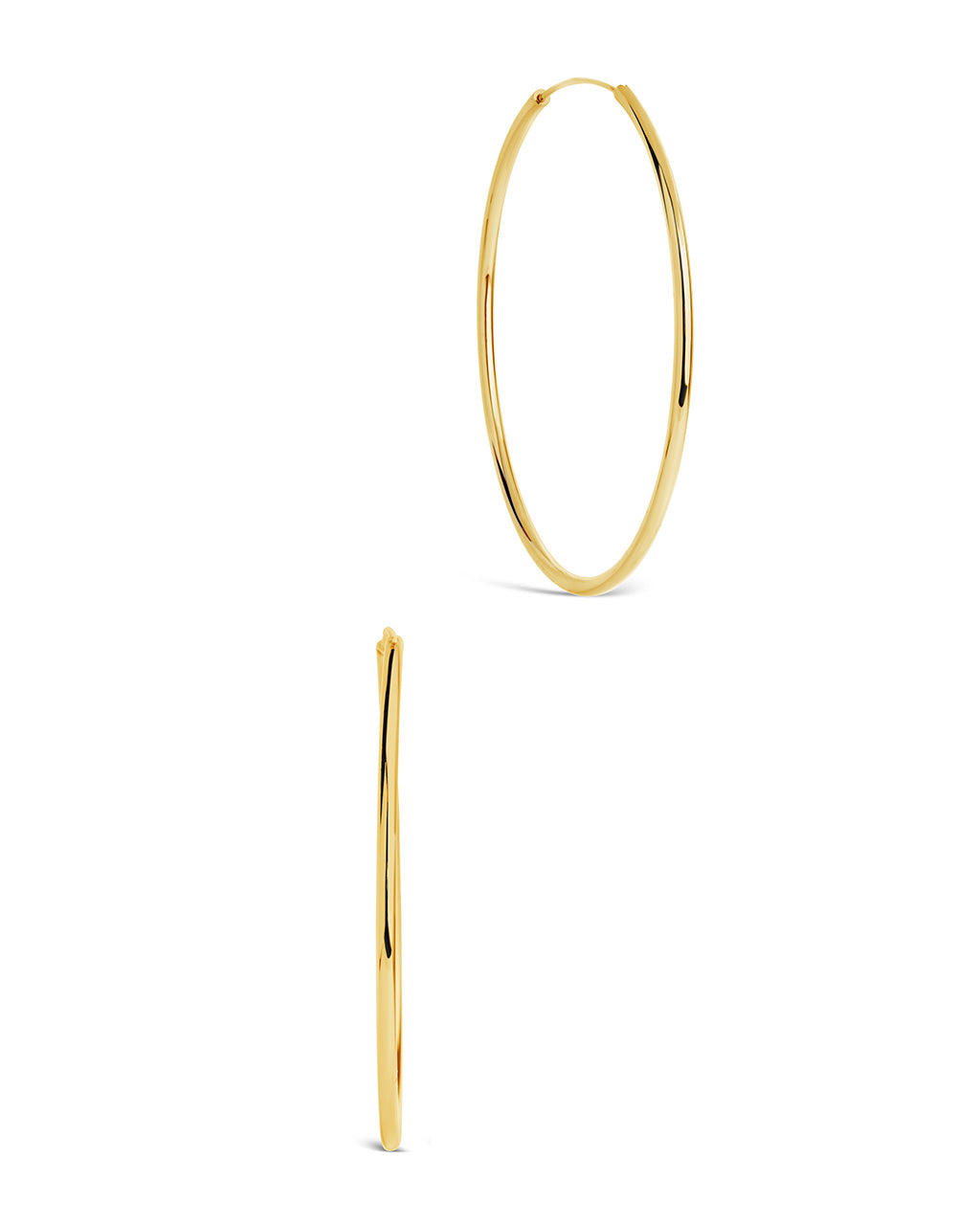 2.7" Infinity Hoop Earrings Earring Sterling Forever Gold 