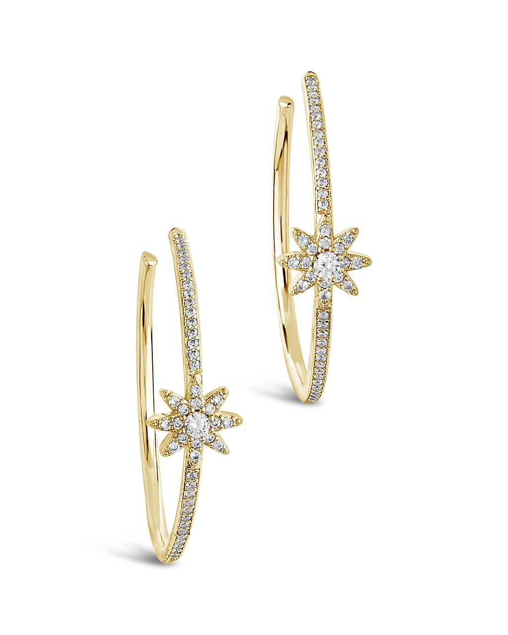 CZ Burst Hoops - Sterling Forever