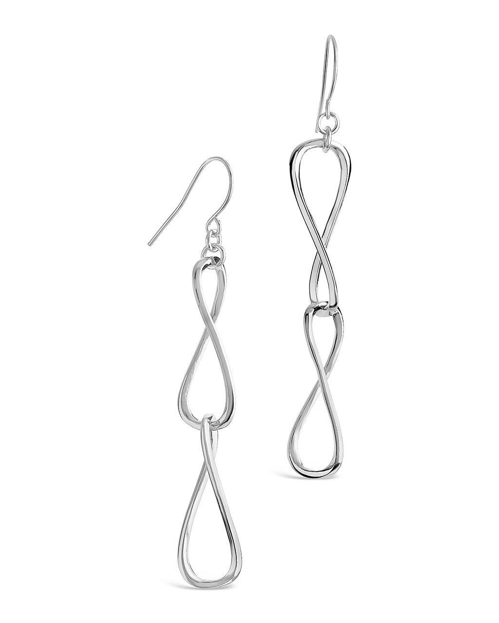 Twisted Link Drop Earrings - Sterling Forever