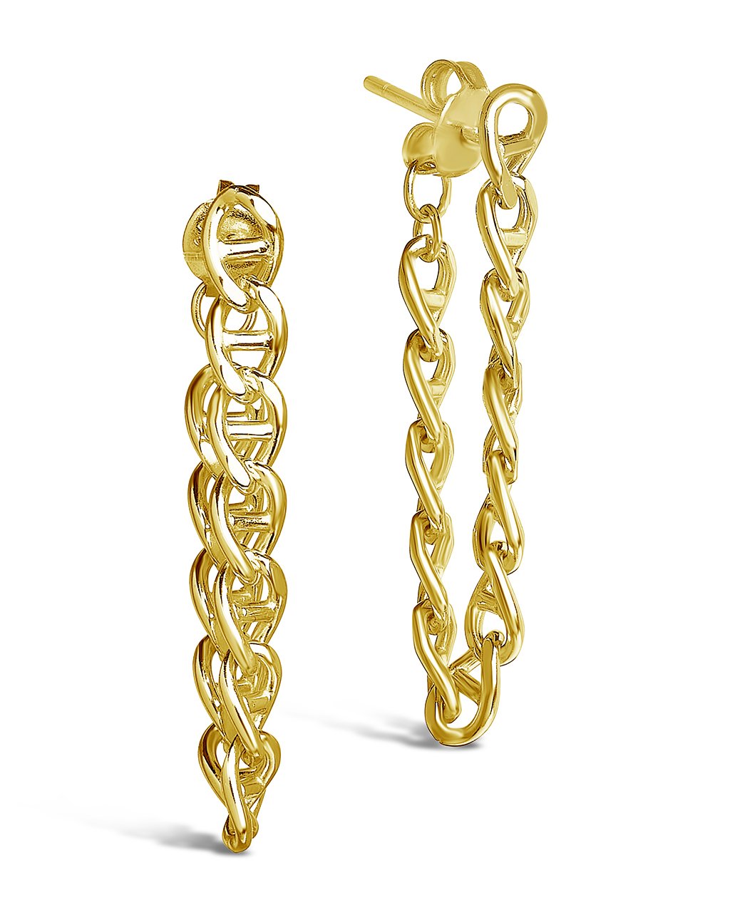 Anchor Chain Drop Studs Earring Sterling Forever