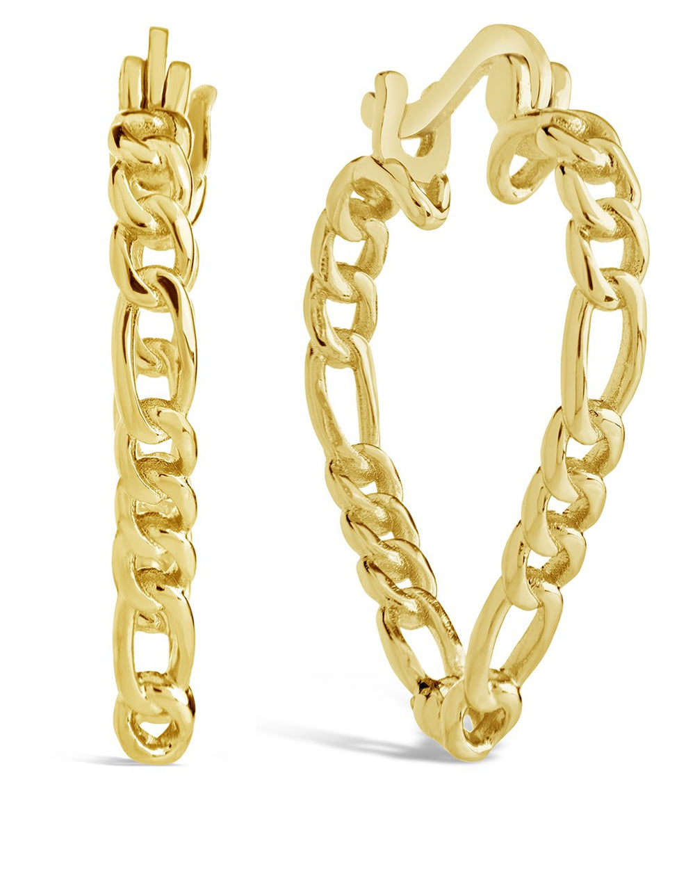 Maezie Heart Hoops Earring Sterling Forever Gold