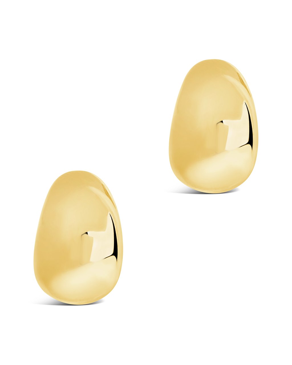 Chunky Huggie Stud Hoops Earring Sterling Forever 