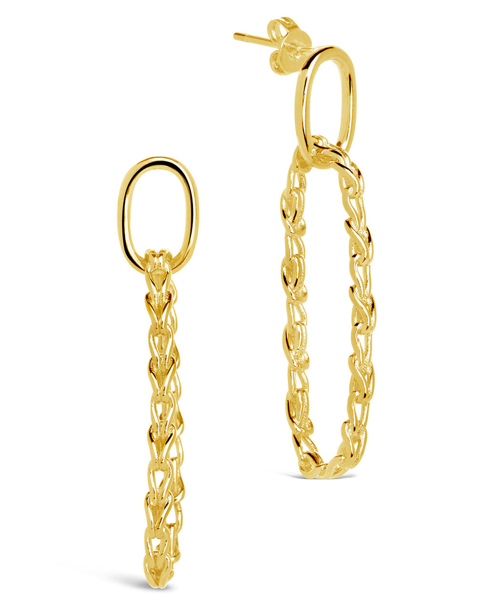 Layney Drop Studs Earring Sterling Forever Gold 