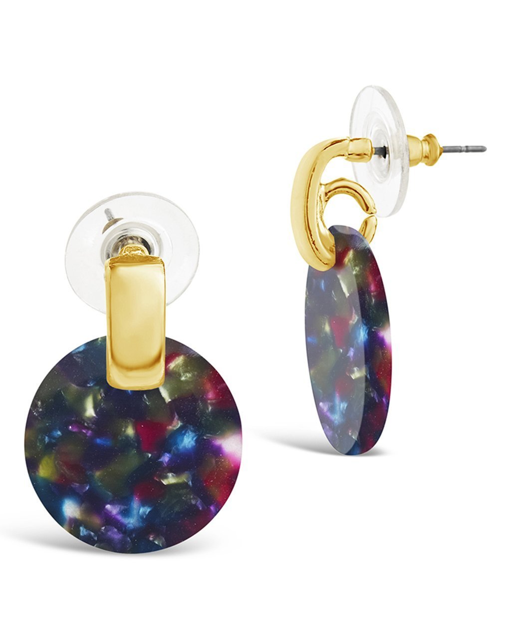 SHINE by Sterling Forever Circle Resin Stud Earrings Earring SHINE by Sterling Forever